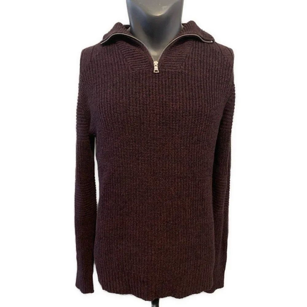 inc international concepts Mens Purple Black Knit Long Sleeve Sweater Medium